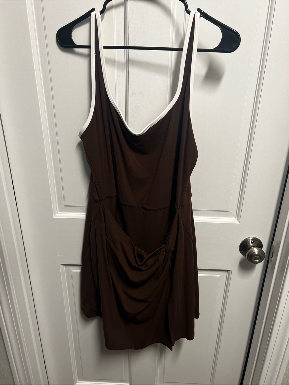 Abercrombie & Fitch Brown Tank Mini Dress with White Trim